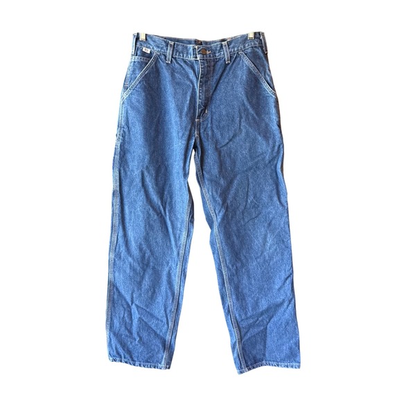 Carhartt Other - Carhartt FRB13 DNM Flame Resistant Carpenter Jeans Men's Sz 33x32 Original Fit